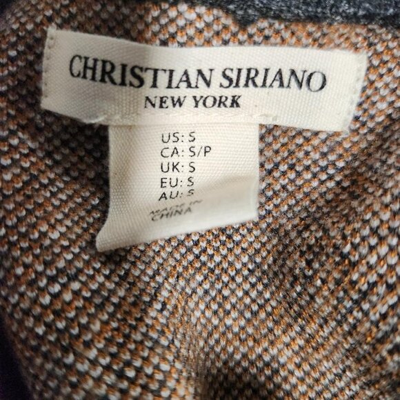 Christian Siriano Open Front Plaid Duster Sweater Sz Small - Picture 9 of 9